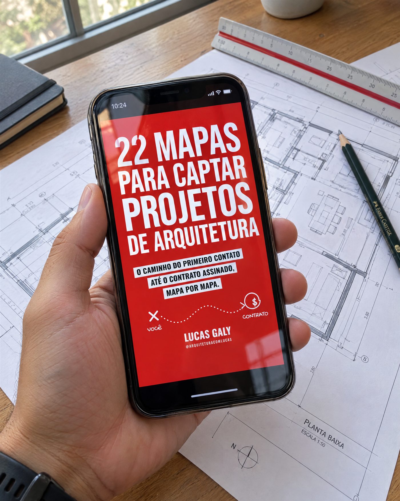 Capa do e-book no celular